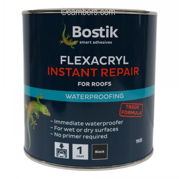 Bostik Flexacryl Instant Repair Compound Black 1kg Cambers Country Store